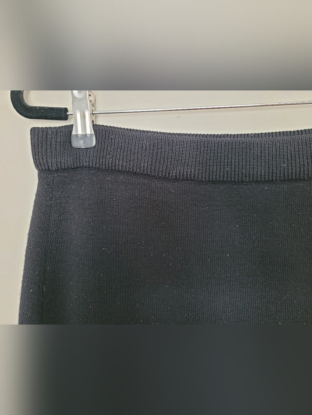 Adrianna Papell Women's Wool Blend Pencil Skirt Pull On Black Large - Picture 4 of 11